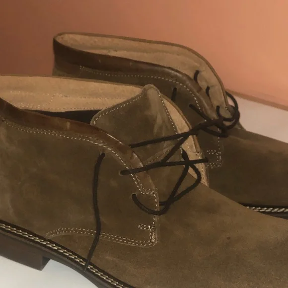 Alfalni Jason Brown Suede Lace-Up Ankle Boots. - Picture 2 of 8